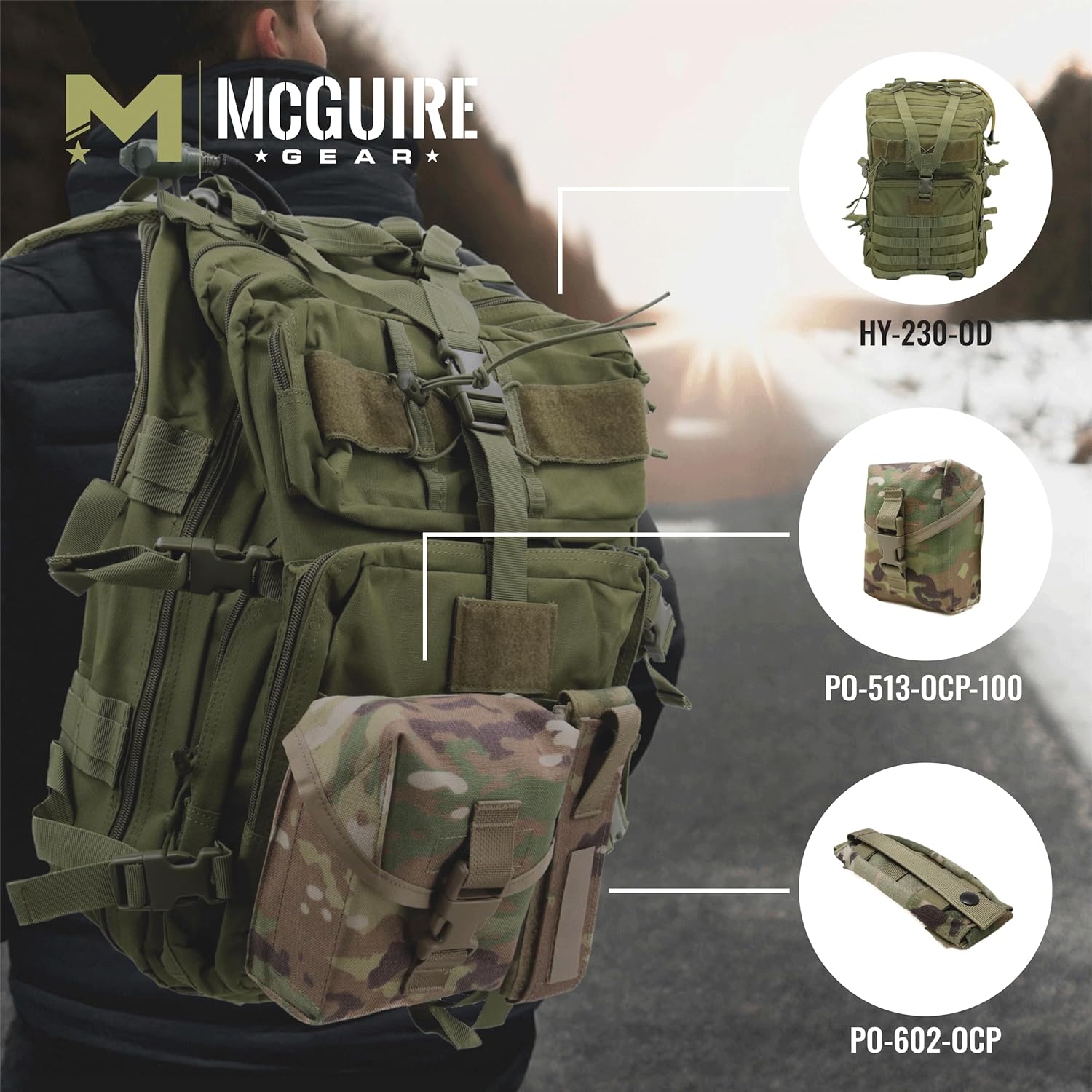 M McGuire Gear USA Made Mil-Spec Tactical Tourniquet Pouch, MOLLE Compatible, Heavy Duty Nylon, OCP Camouflage