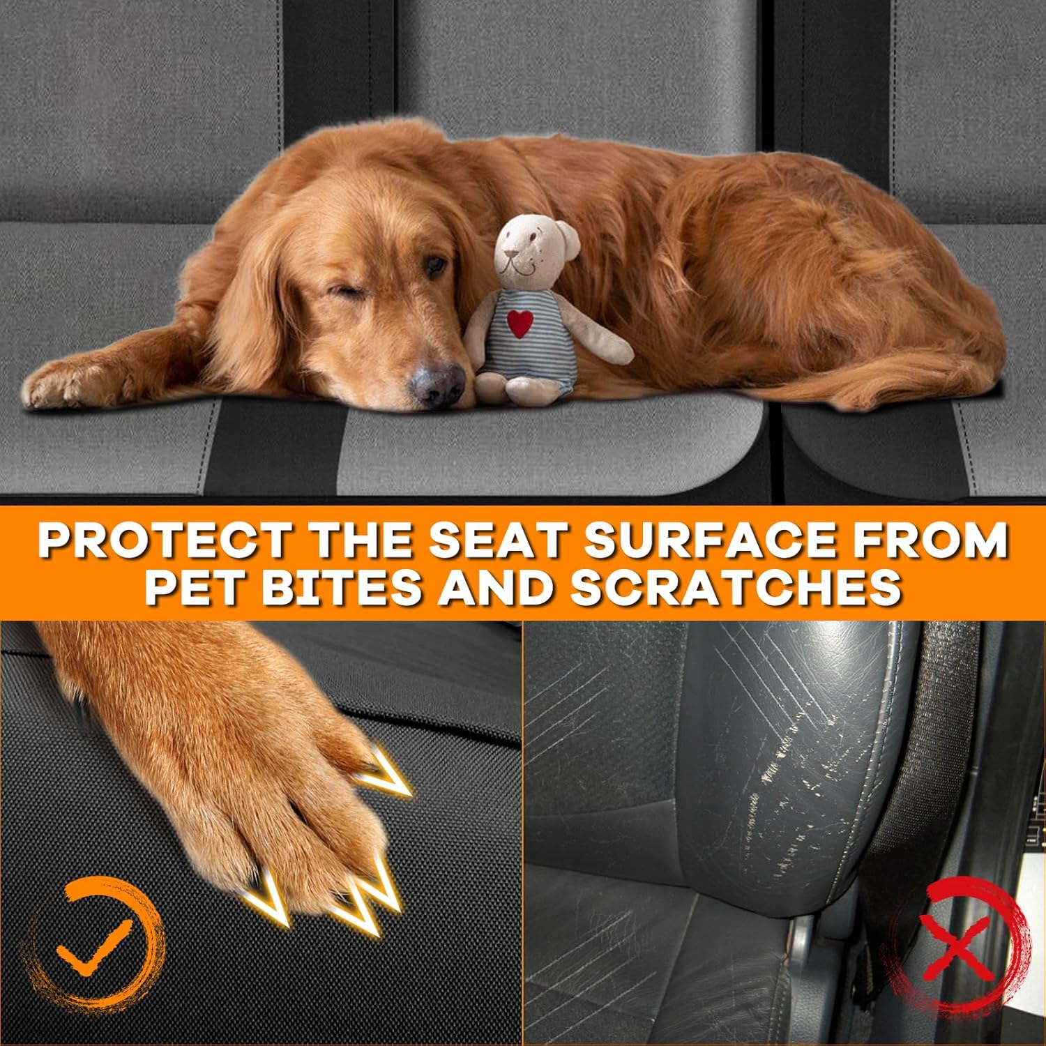 Truck Seat Cover Compatible with 1995-2005 Isuzu NPR Front 40/60 Split Bench Seat Cover