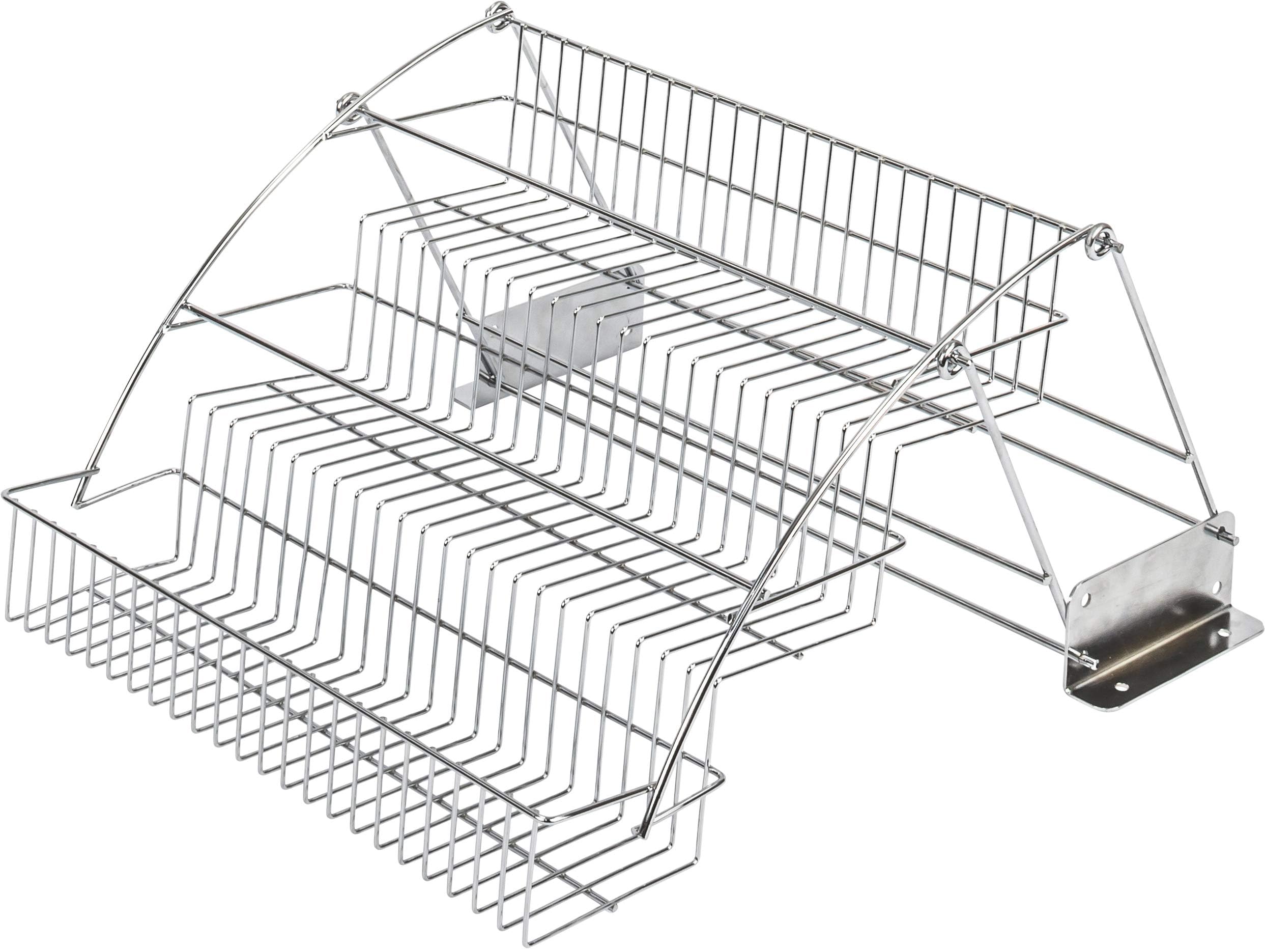 Hardware Resources 3-Tier Pull Down Spice Rack - Chrome-Finished Steel Retractable Organizer for Spice Bottles & Seasoning Jars - Easy to Install, Screws Included - Fits 15” Opening Wall Cabinet