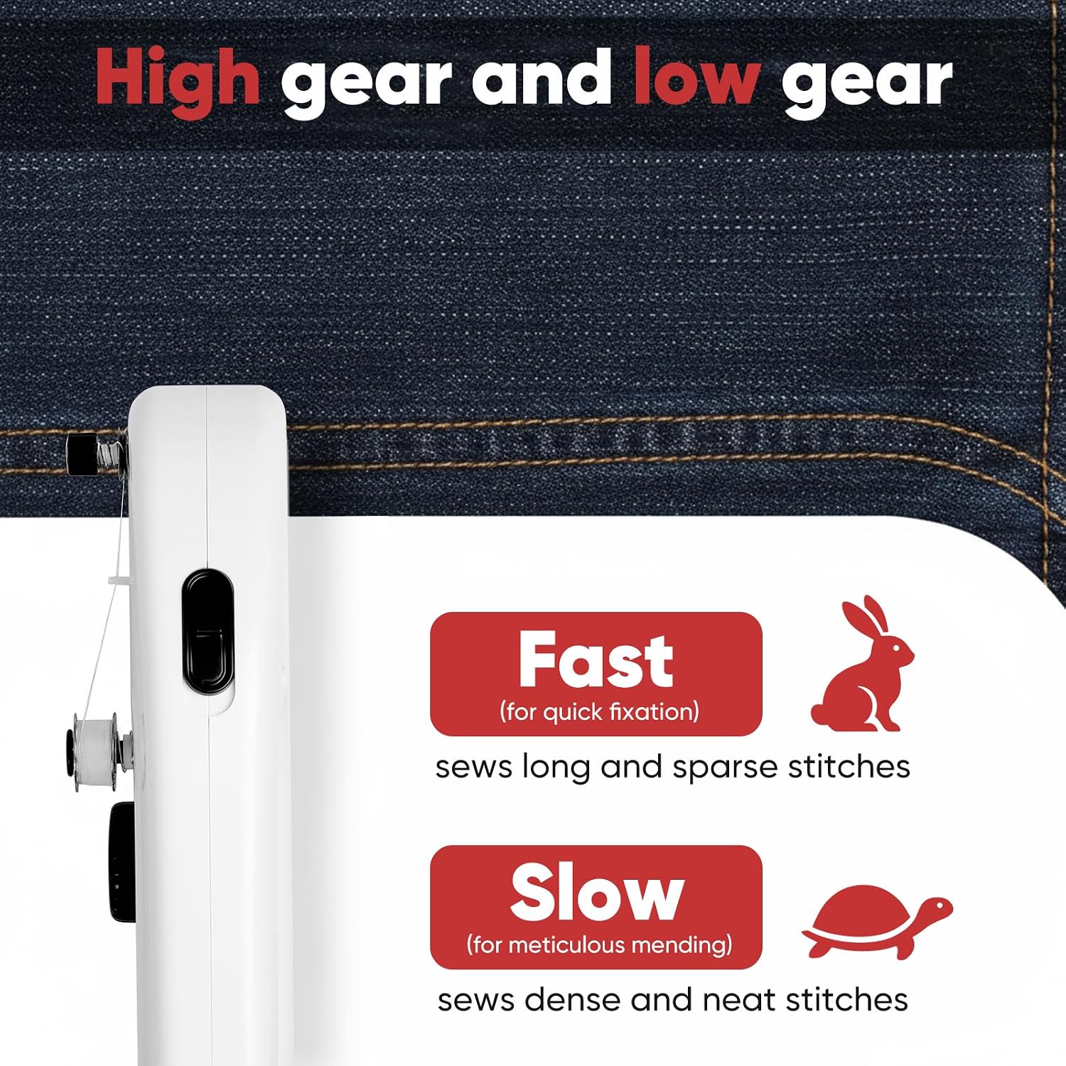 Portable Handheld Sewing Machine for Beginners – Mini Stitching Tool with 2 Speed Modes, USB & Battery Powered, Perfect for Quick Fixes, On-the-Go Repairs & DIY Fabric Projects