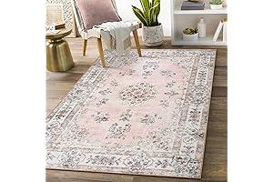 Lahome Pink Boho Rugs for Girls Room