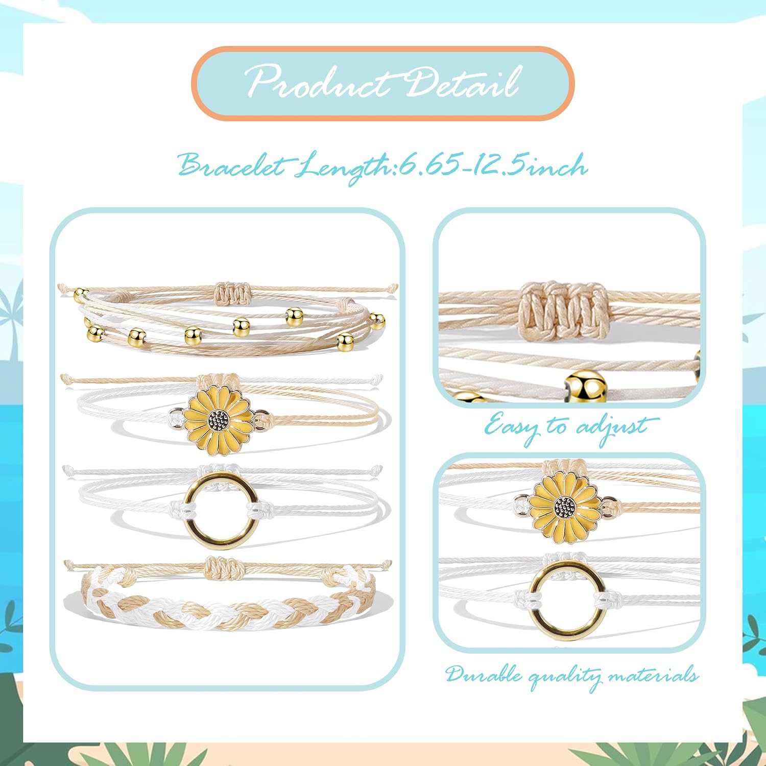 choice of all String Bracelets for Women Boho Wave Surfer Beach Wear Cute Bracelets Set Summer Friendship Jewelry Accessories Beach Stuff image 3