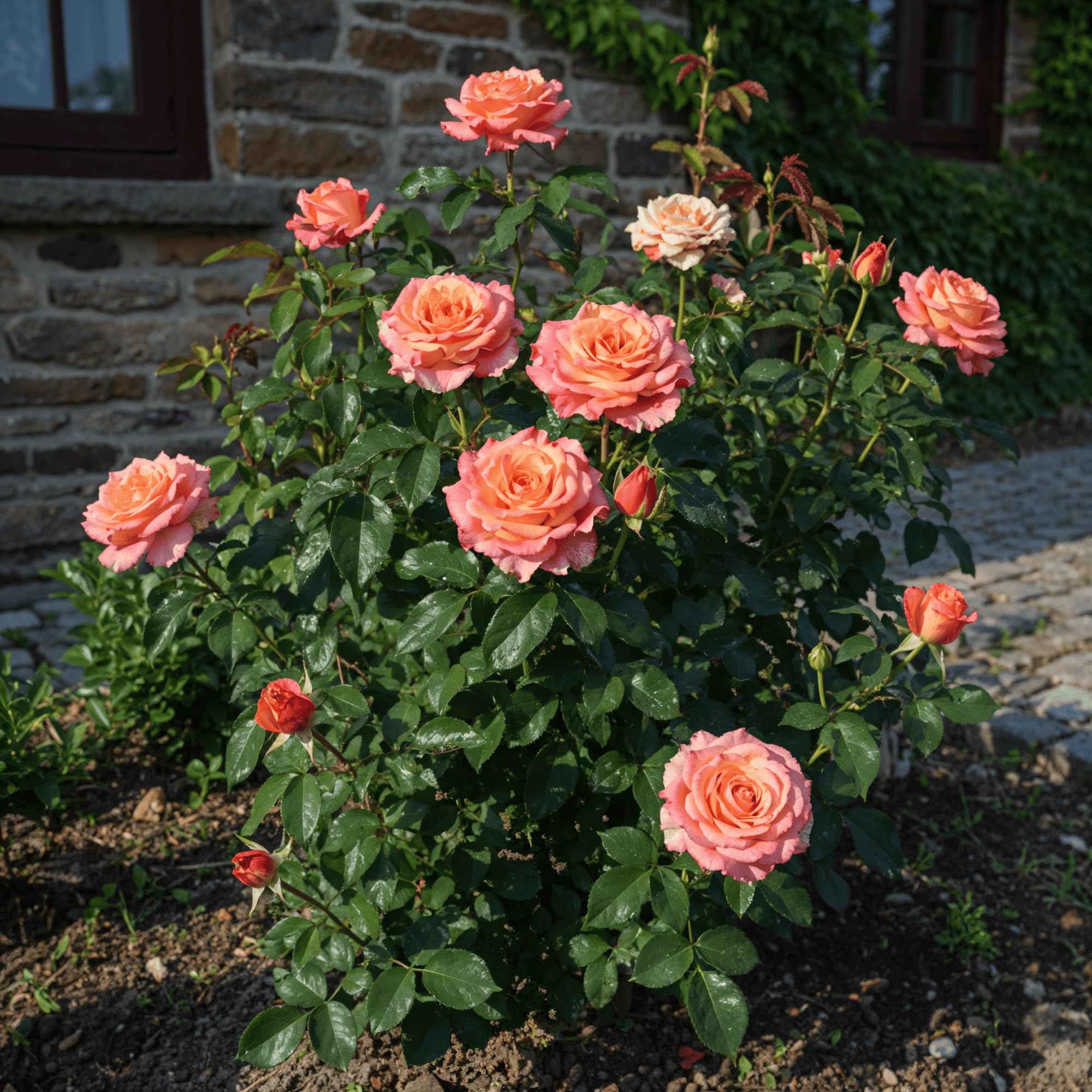 Piantine di Rosa rosa (1 pianta profumata), grandi piante perenni resistenti, piante dall'Olanda per giardino e vaso (senza semi, bulbi e non artificiali)