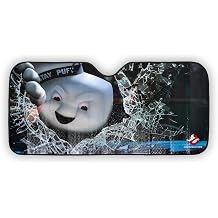 Ghostbusters Angry Stay Puft Marshmallow Man Car Sunshade | Official Ghostbusters Car Windshield Sunshade | Measures 58 x 27.5 Inches To Fit Most Car Windshields