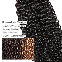 Vista 5 de Extensiones individuales de cabello humano rizado virgen brasileño Jerry rizado ondulado, un paquete de extensiones de cabello sin procesar grado