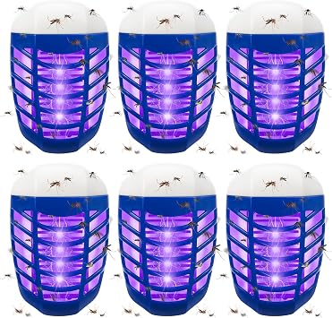 6 Pack Indoor Bug Zapper Flying Insect Trap, Plug-in Electric LED Mosquito Zapper,Electronic Mosquitoes Killer for Kitchen Bedroom Baby Room Office