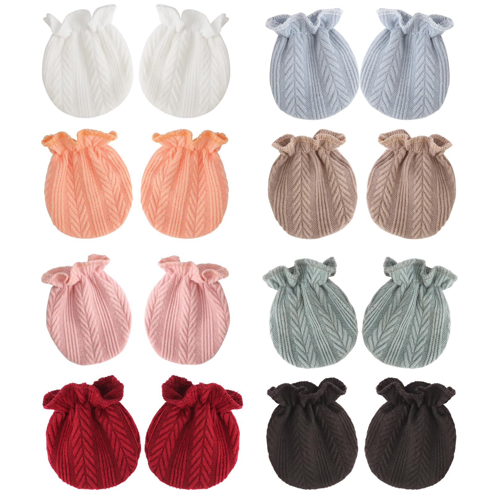 DRESHOW Newborn Baby Mittens Infant Gloves No Scratch Mittens Cotton Gloves for 0-6 Months
