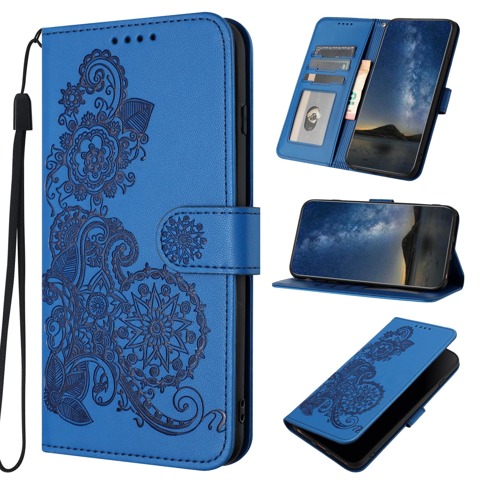 Cover Compatible with Samsung Galaxy A54 5GG,Compatible with Samsung Galaxy A54 5G [PU Leather+Shell] Magnetic Closure Card Slot Flip Stand Lanyard QL