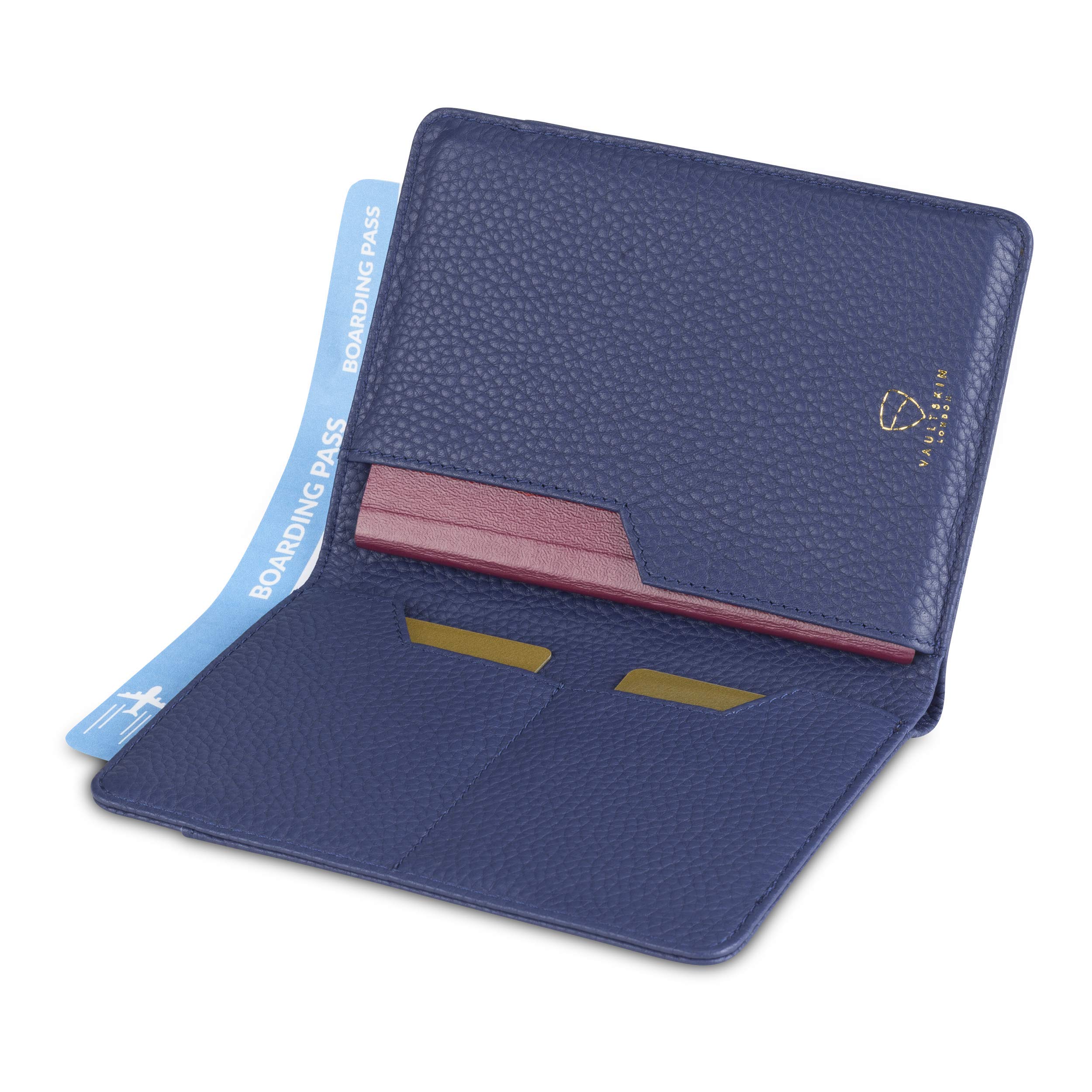 Vaultskin KENSINGTON Porta Passaporto in Pelle con RFID | Porta passaporto sottile, scomparti per carte, organizer da viaggio, pelle, protezione RFID