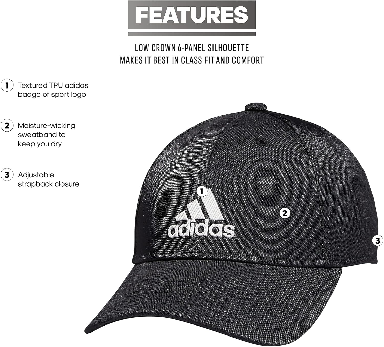 adidas Men's Decision Structured Adjustable Cap - Image 2