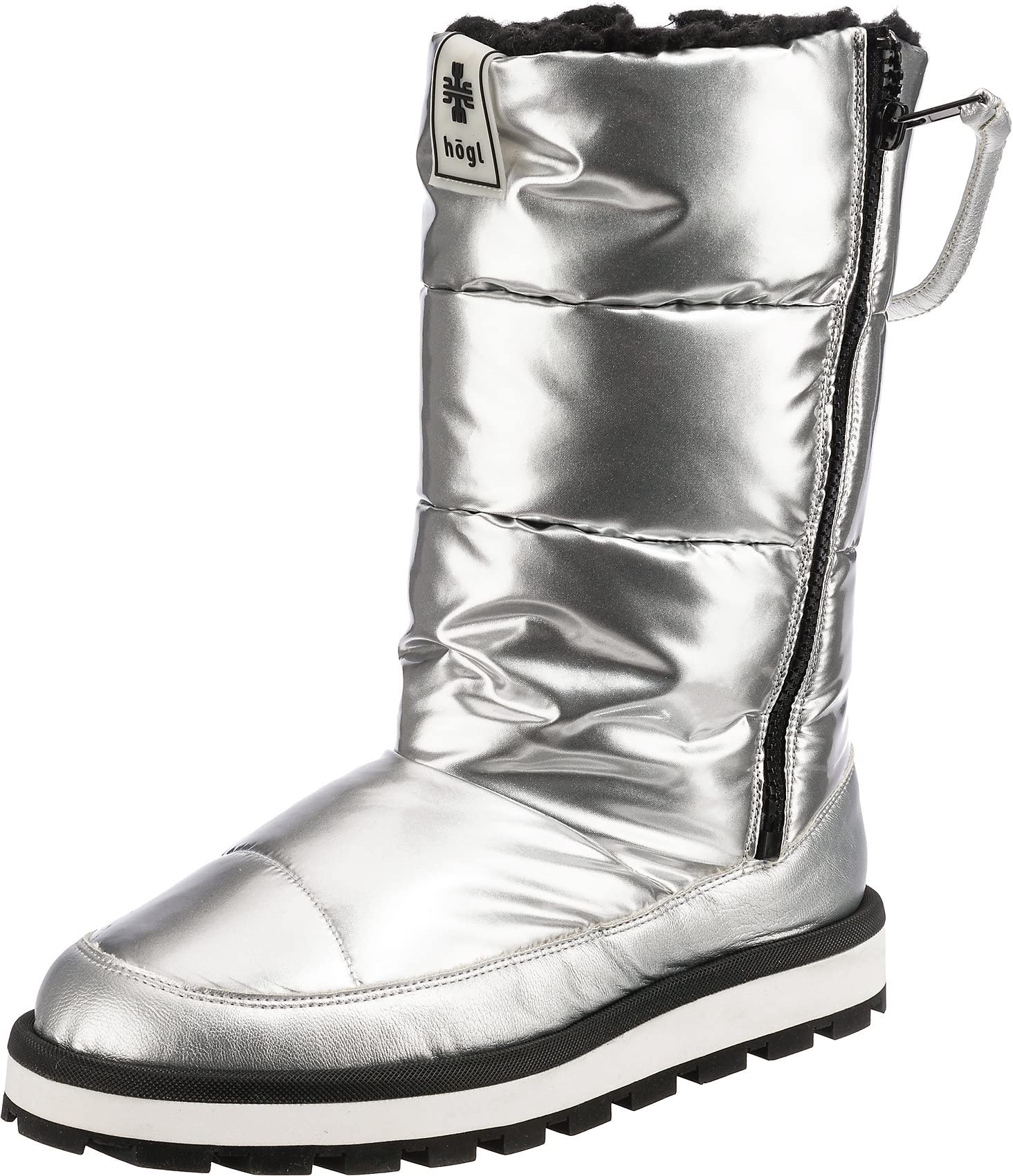 HÖGL Women's Aprés Ski Knee High Boots, silver, 41.5 EU Weit
