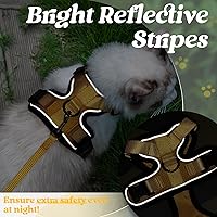 Vista 82 de rabbitgoo Arnés y correa para caminar, a prueba de escapes, chaleco suave y ajustable para gatos, fácil de controlar, transpirable, tiras