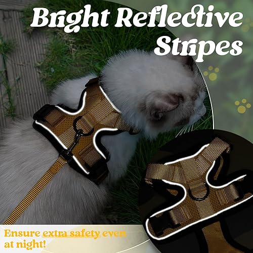 Miniatura 82 de rabbitgoo Arnés y correa para caminar, a prueba de escapes, chaleco suave y ajustable para gatos, fácil de controlar, transpirable, tiras