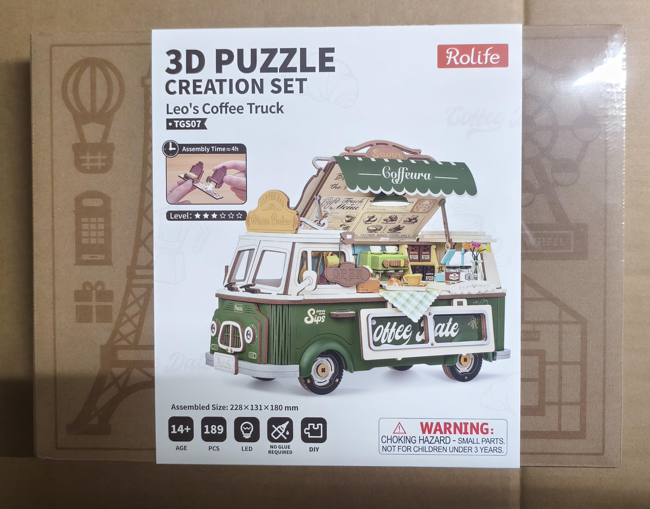 Rolife Puzzle 3D, zestaw modelarski 3D, drewniane puzzle dla dorosłych, do samodzielnego montażu, miniaturowy model do samodzielnego montażu, zestaw do majsterkowania, do narożników książek, dekoracja