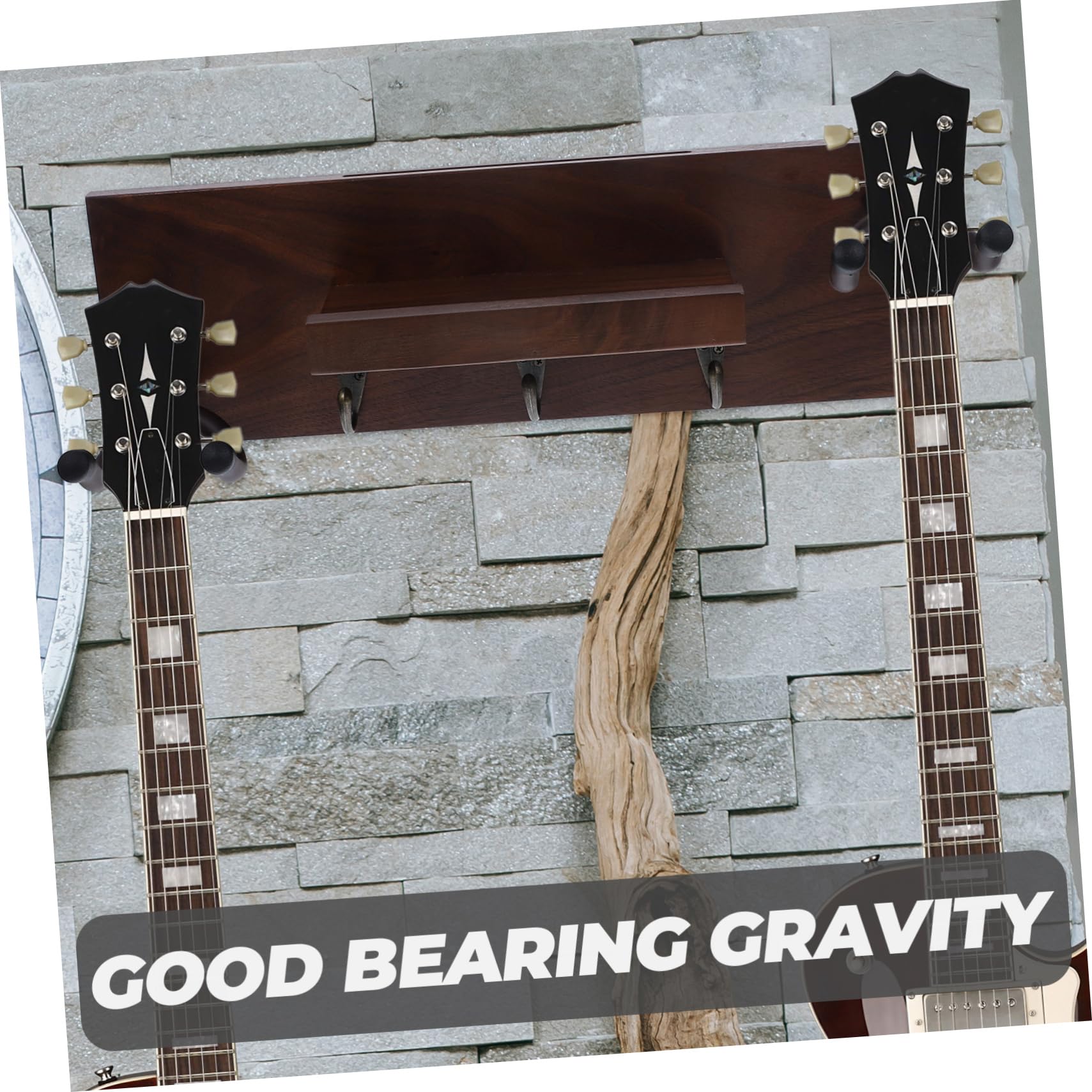 Kisangel Supporto per Chitarra da Parete Gancio per Chitarra e Ukulele Mensola per Appendere Chitarre Design Pratico per Protezione e Risparmio di Spazio