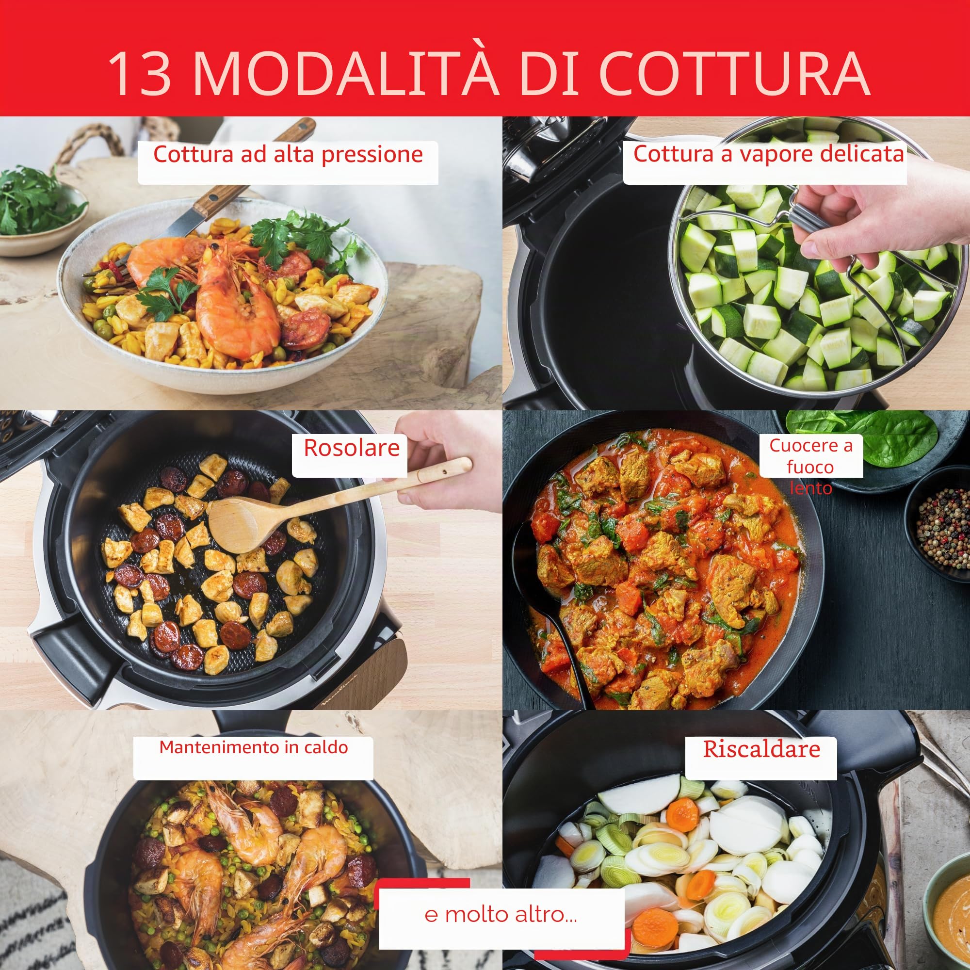 Moulinex Cookeo Touch Wifi Multicooker intelligente ad alta pressione + stampo per dolci 18 cm, 6 L, touch screen, 250 ricette integrate, applicazione Moulinex YY5297FB, nero