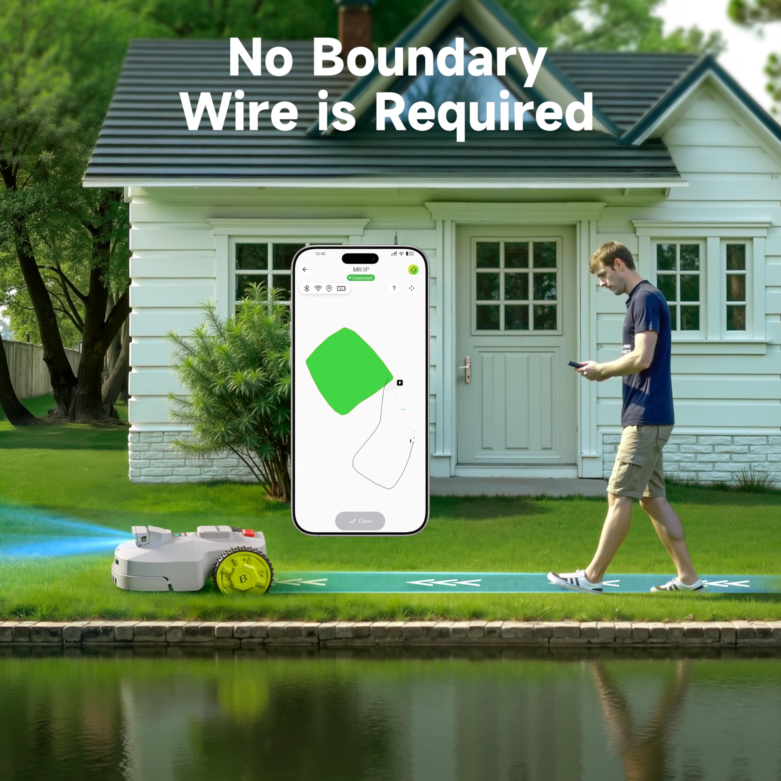 BESTMOW Robot Lawn Mower - 1.5 Acre, App Control -2