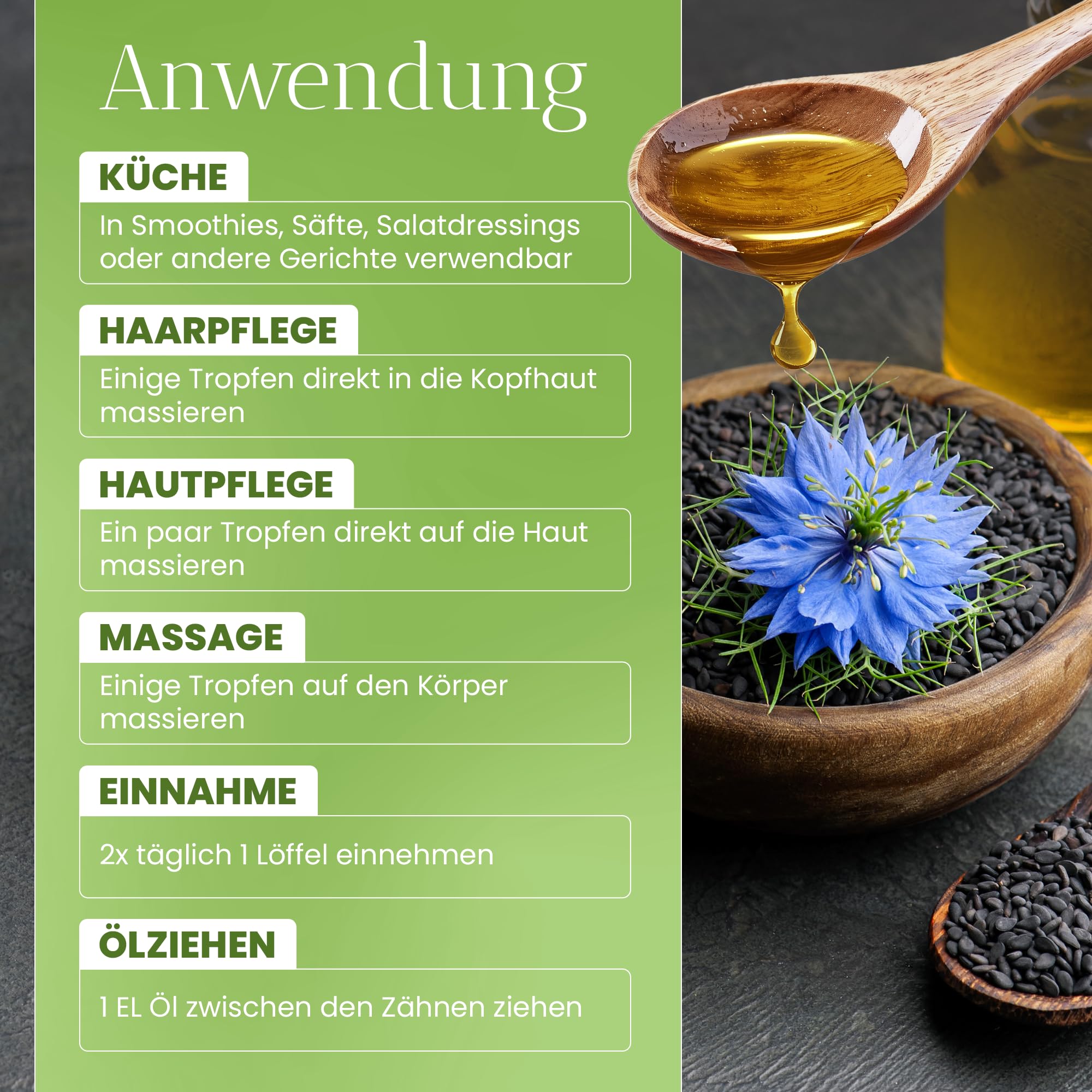 Kräuterland Schwarzkümmelöl 2X500ml (1Liter), gefiltert, naturrein ohne Zusatzstoffe, hoher Thymochinon, kaltgepresst, vegan, mild, glasflasche, mühlenfrisch direkt aus unsrer hessischen Ölmühle