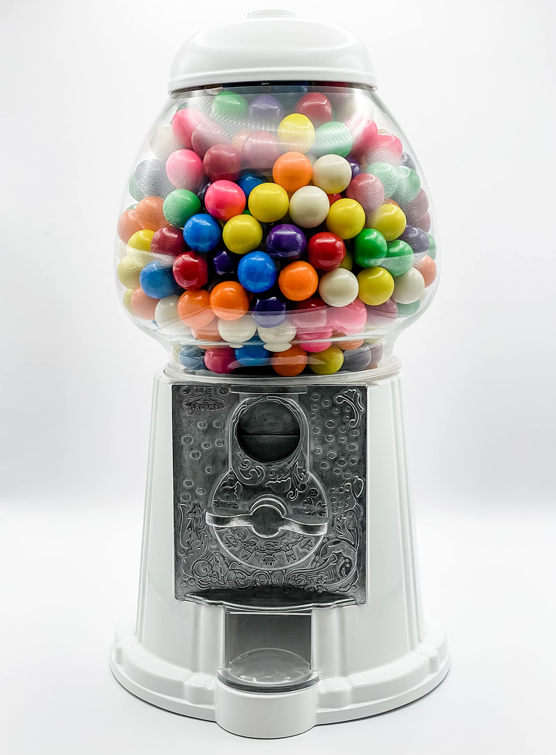 Gumball Dreams Classic Gumball Machine/Candy Dispenser, 9 Inch - White