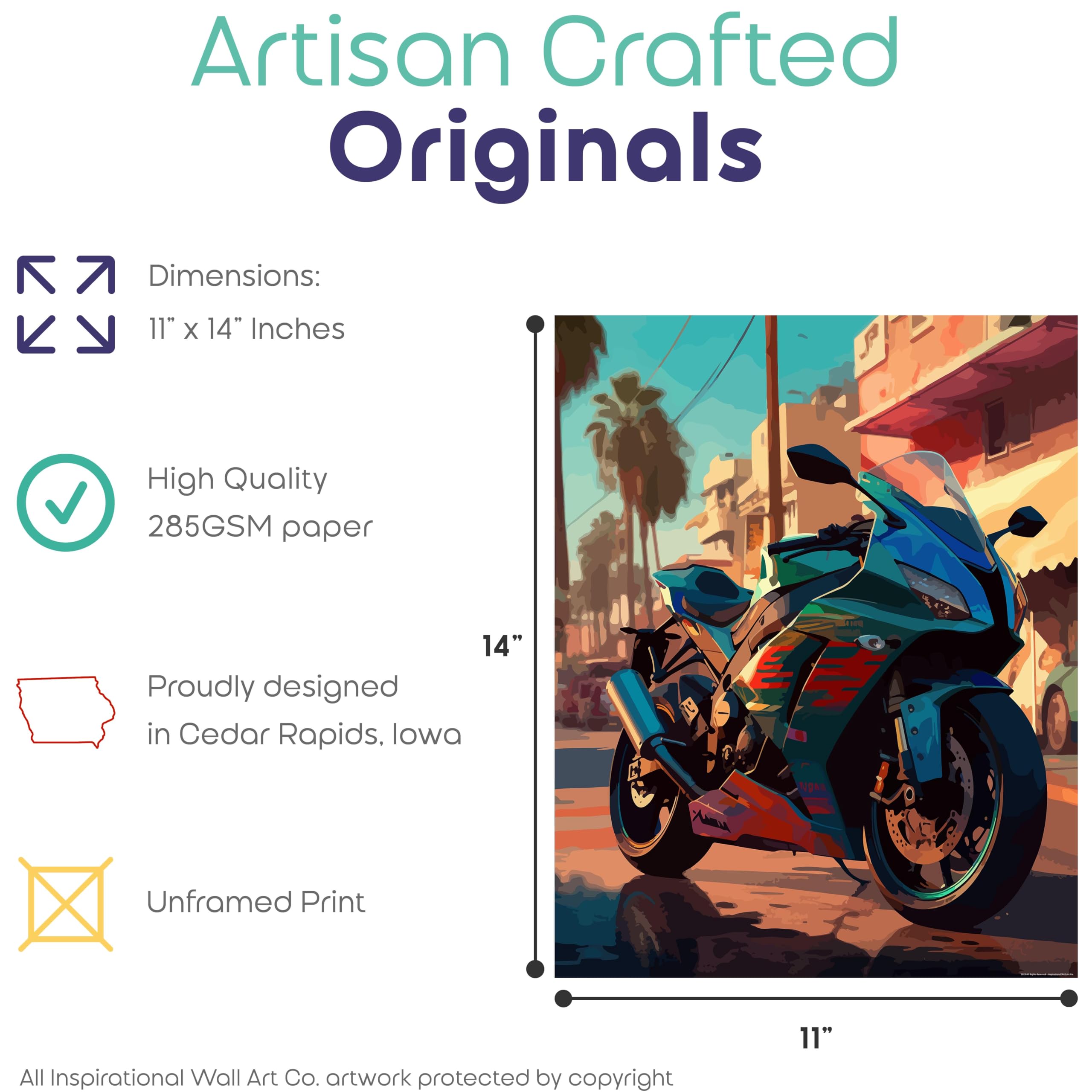 Amazon.com: Inspirational Wall Art Co. - Energetic | Ninja ZX6R