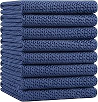 Vista 114 de Homaxy Paños de cocina de 100% algodón con tejido de gofre, ultra suaves, absorbentes, de secado rápido, 12 x 12 pulgadas, paquete de 6, albaricoque