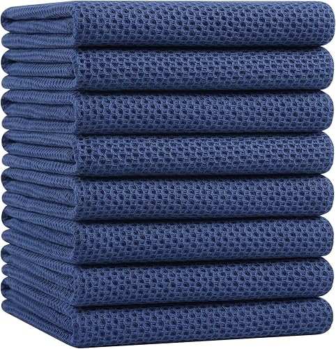 Miniatura 114 de Homaxy Paños de cocina de 100% algodón con tejido gofre, toallas de cocina ultra suaves, absorbentes, de secado rápido, 12 x 12 pulgadas, paquete