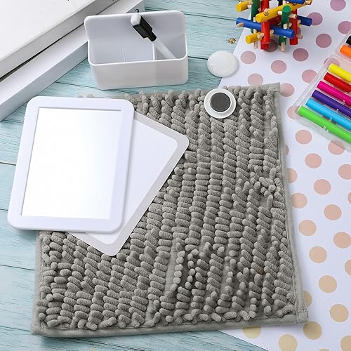Miniatura 7 de Chunful El kit de accesorios para casillero incluye un casillero magnético de papel tapiz cuadrado de piel alfombra magnética espejo pizarra blanca