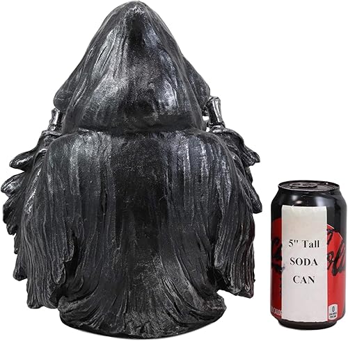 Miniatura 6 de Ebros 11.25 pulgadas de alto arco de alquimia gótica mal parca esqueleto invocando la muerte estatua eléctrica de plasma Scrying lámpara de bola de