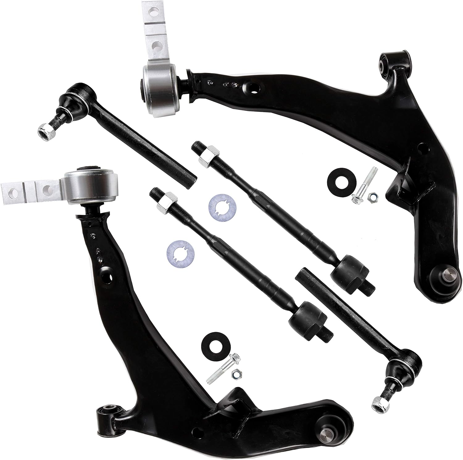 SCITOO 6pcs Front Suspension Kit Lower Control Arm And Ball Joint Inner Outer Tie Rod End Replacement For 2003-2004 For Nissan Murano