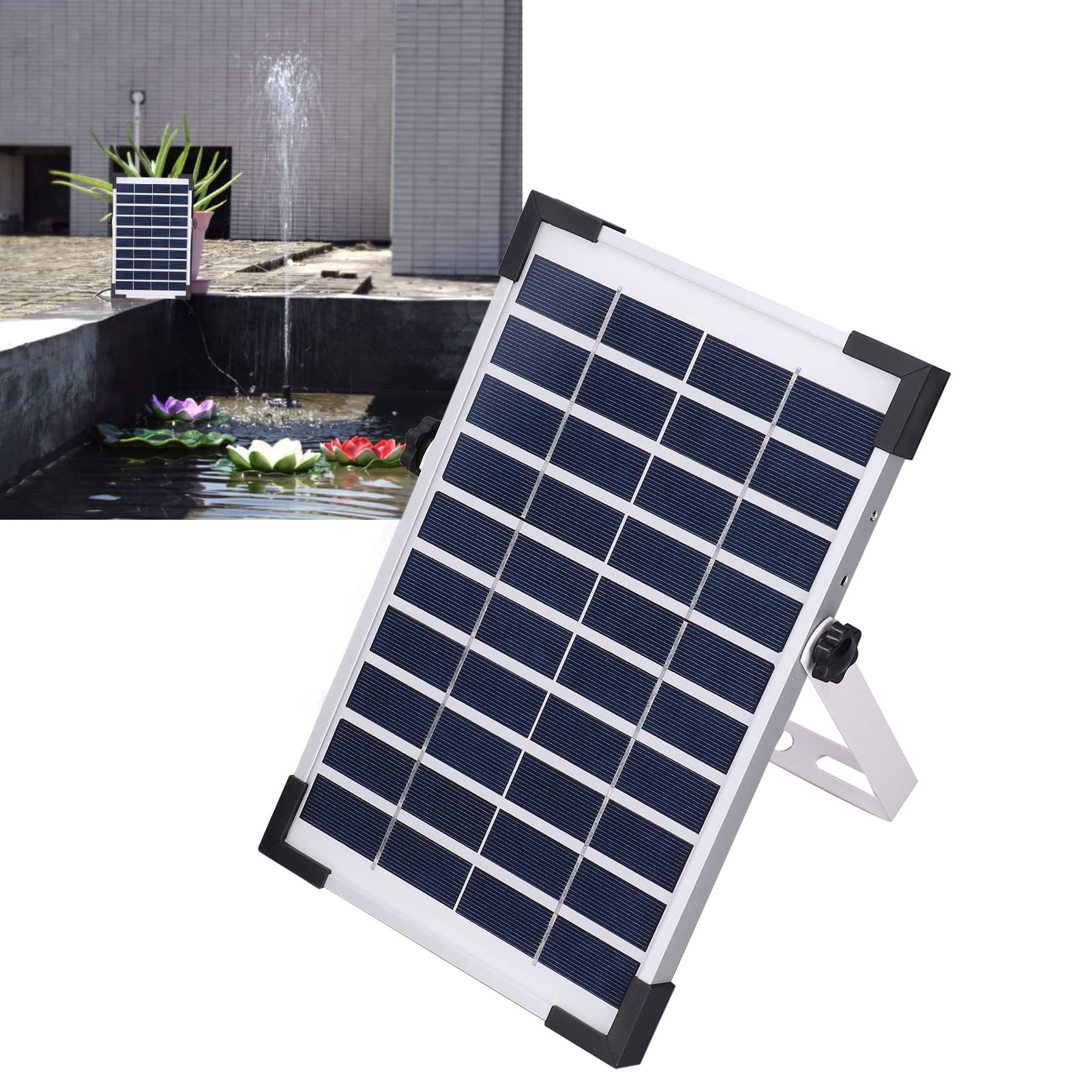 Fontana Solare ad Energia Solare 10000 Ore di Vita di Ottima Fattura Funzionamento Semplice Pompa per Fontana Solare