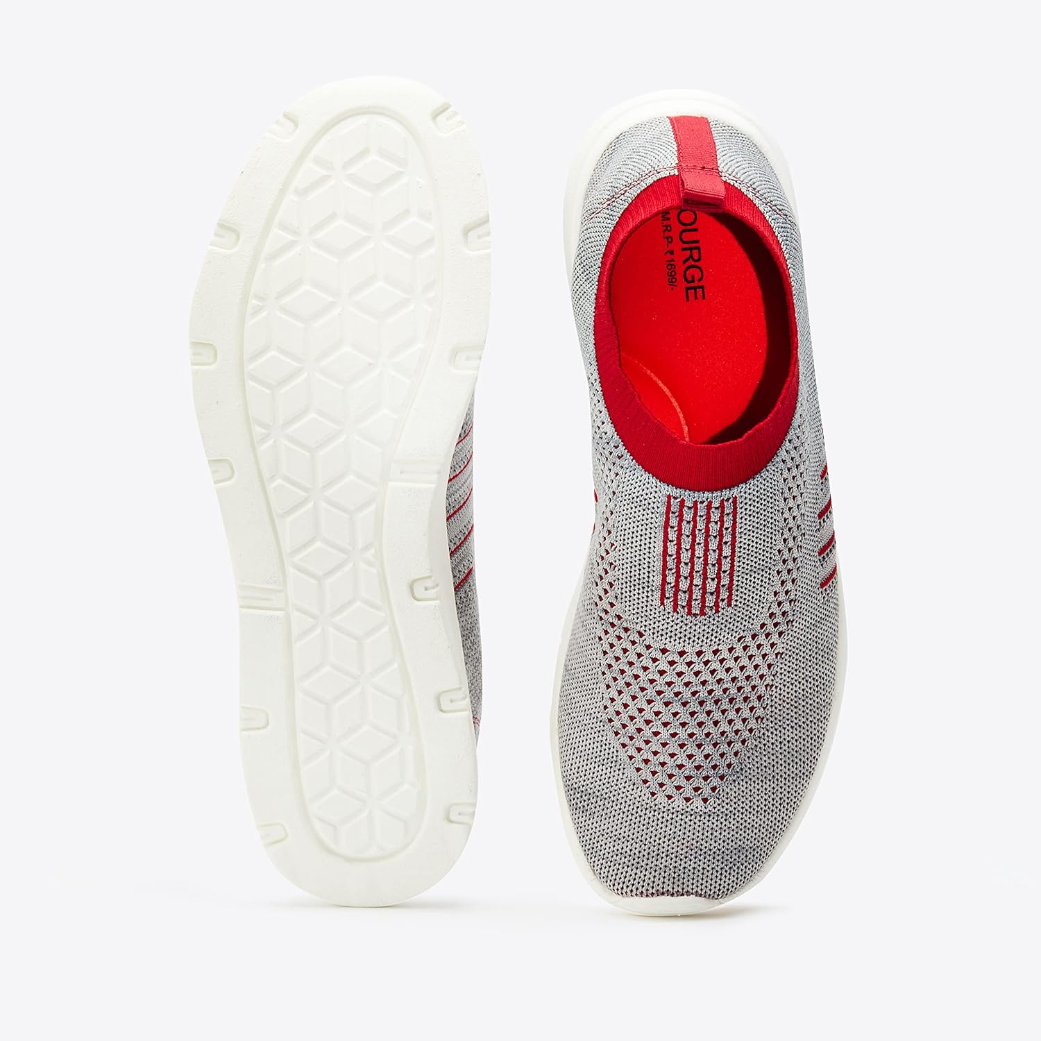 Bourge Men's Vega Sports Shoes 44 EU Grey and Red