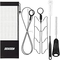 Vista 9 de Kit de limpieza de vejiga de hidratación, juego de limpiador de vejigas de agua con cepillo largo flexible para manguera, válvula de mordida pequeña