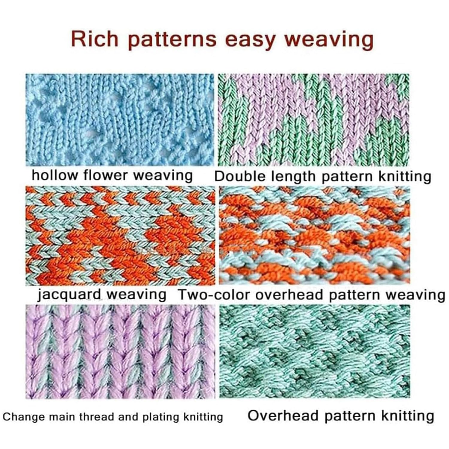 Automatyczna maszyna do dziania 150 igieł, przenośne ręczne narzędzie do tkania dla dorosłych, Mid Gau Plastic Crochet Maker for Scarves Hats Swetery, Cicha obsługa Łatwy projekt Home Craft