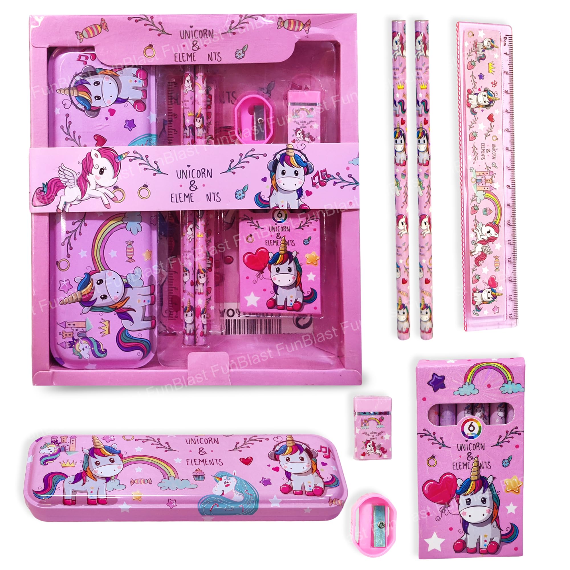 FunBlast Unicorn Stationary Kit For Girls Pencil Pen Book Eraser Sharpener - Birthday Gift (Multicolor), Kid (B09HKTSD7Z) Amazon Price History, Amazon Price Tracker