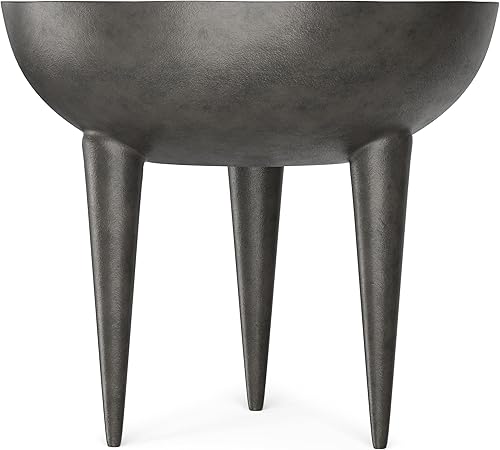 Miniatura 52 de SIMPLIHOME Morris - Mesa auxiliar de metal de aluminio fundido de 17 pulgadas de ancho en plata antigua, mesa de acento industrial con acabado en