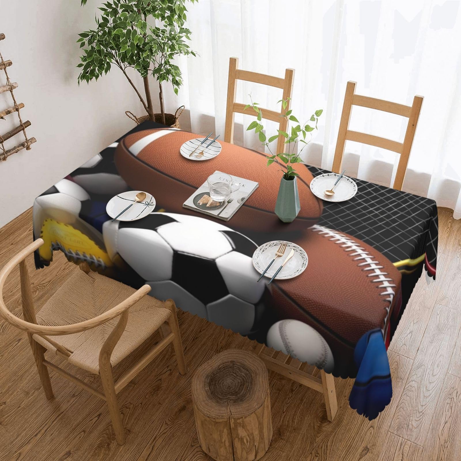 Nappe rectangulaire sport imperméable et anti-déversement pour repas sans tache
