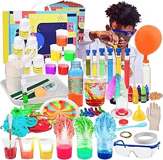 Faburo Pack of 166 Experiments for Children from 8-14 Years, Experiment Box for Growing Crystals, Science Experiments Kits, Experiments, Toy, Birthday Gift for Boys and Girls