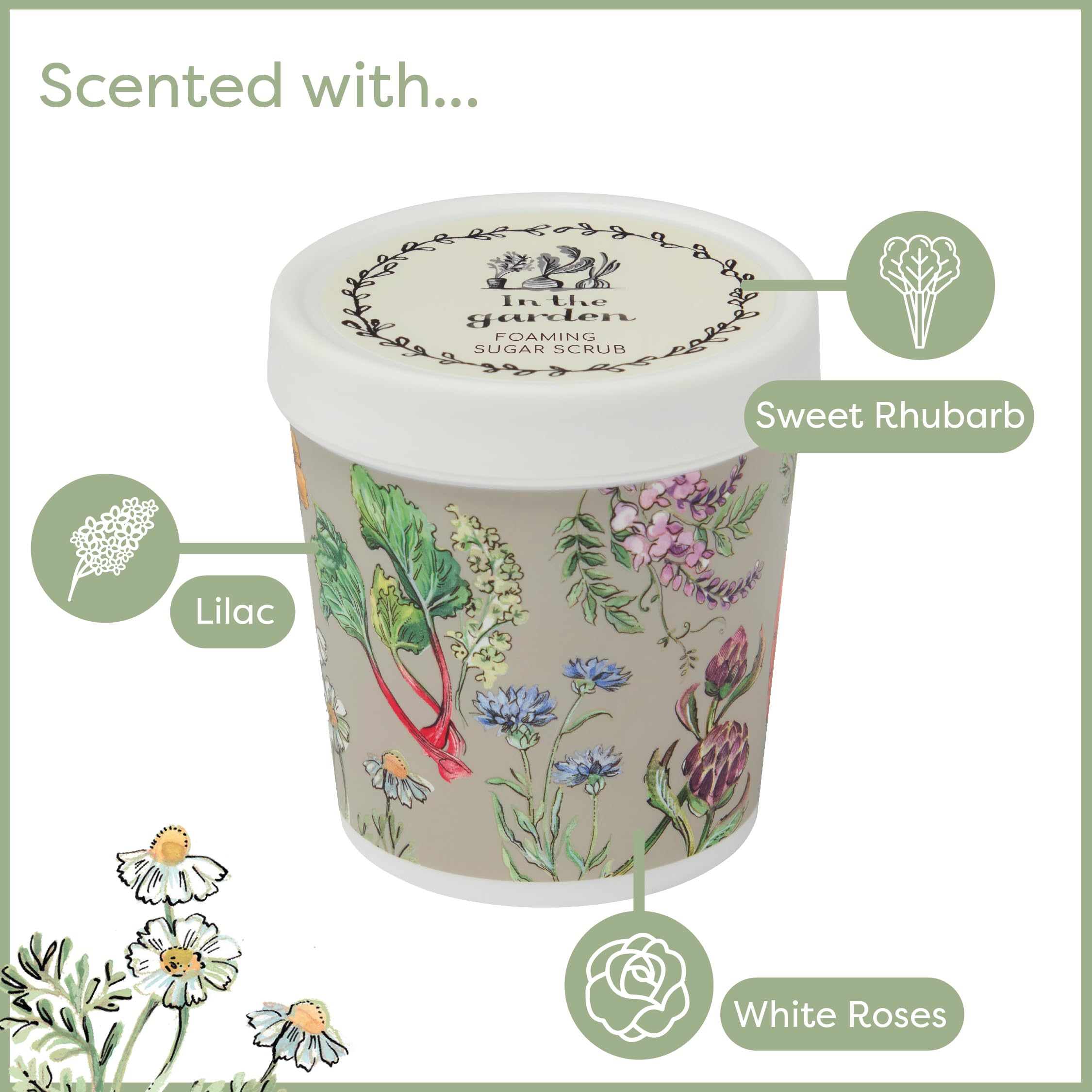 Heathcote & Ivory Body Scrub Exfoliator 350g, Foaming Sugar, Shea Butter to Soothe and Moisturise Arms and Legs - Image 4