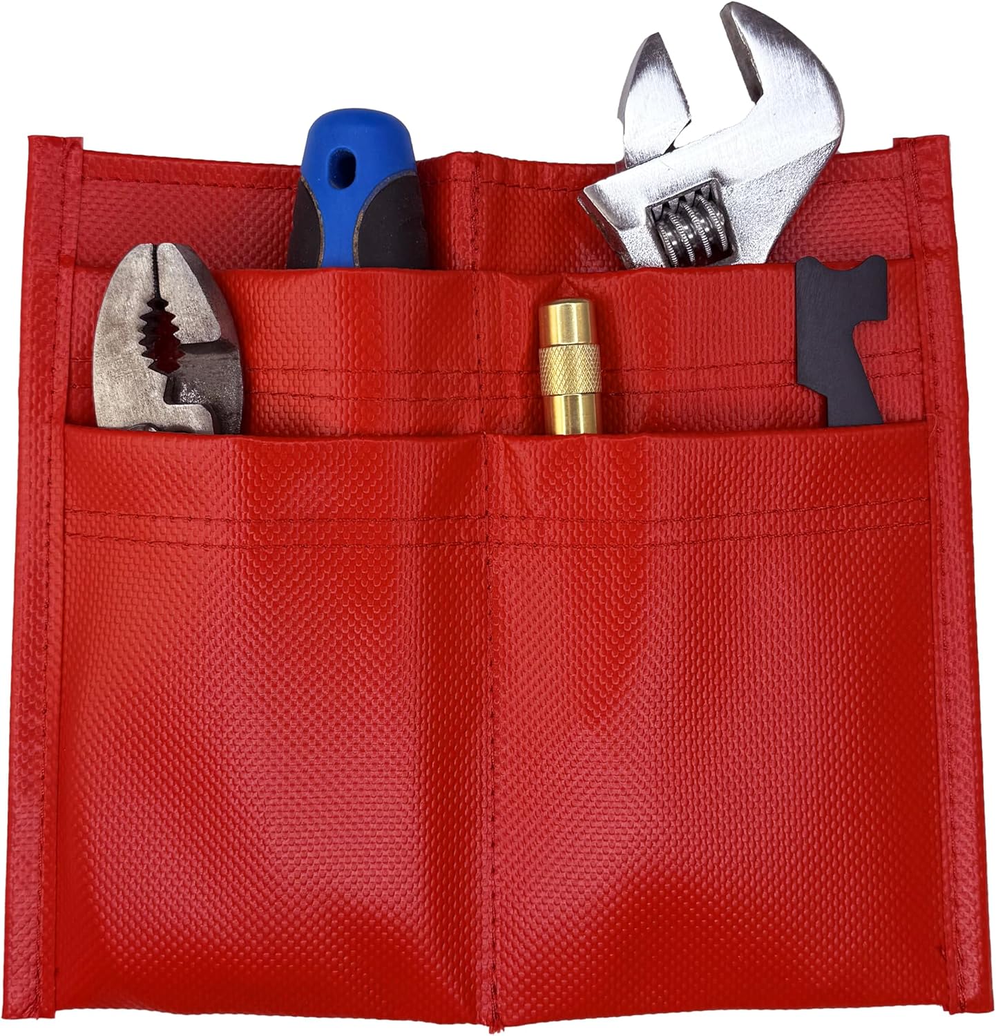 LINE2design Firefighter Tool Pouch 4-Pocket Tool Holder Police Belt - EMS Glove Pouch Fits Inside Turnout-Bunker Pockets