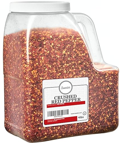 Miniatura 3 de Sweeler, Copos de pimiento rojo triturado a granel, 40,000 unidades de calor, tamaño de cubo grande para servicio de alimentos y uso doméstico, 4