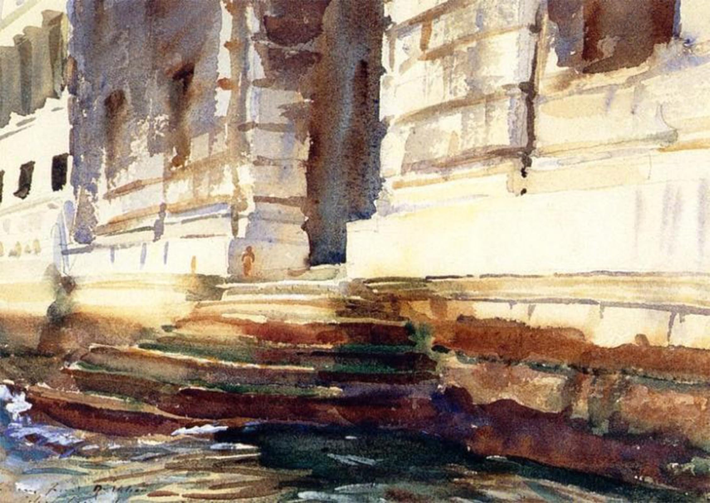 POSTERIIk Vintage Print Pop Art Landscape Artwork Steps of a Palace by John Singer Sargent Art Prints for Office Home Decor 60x90cm