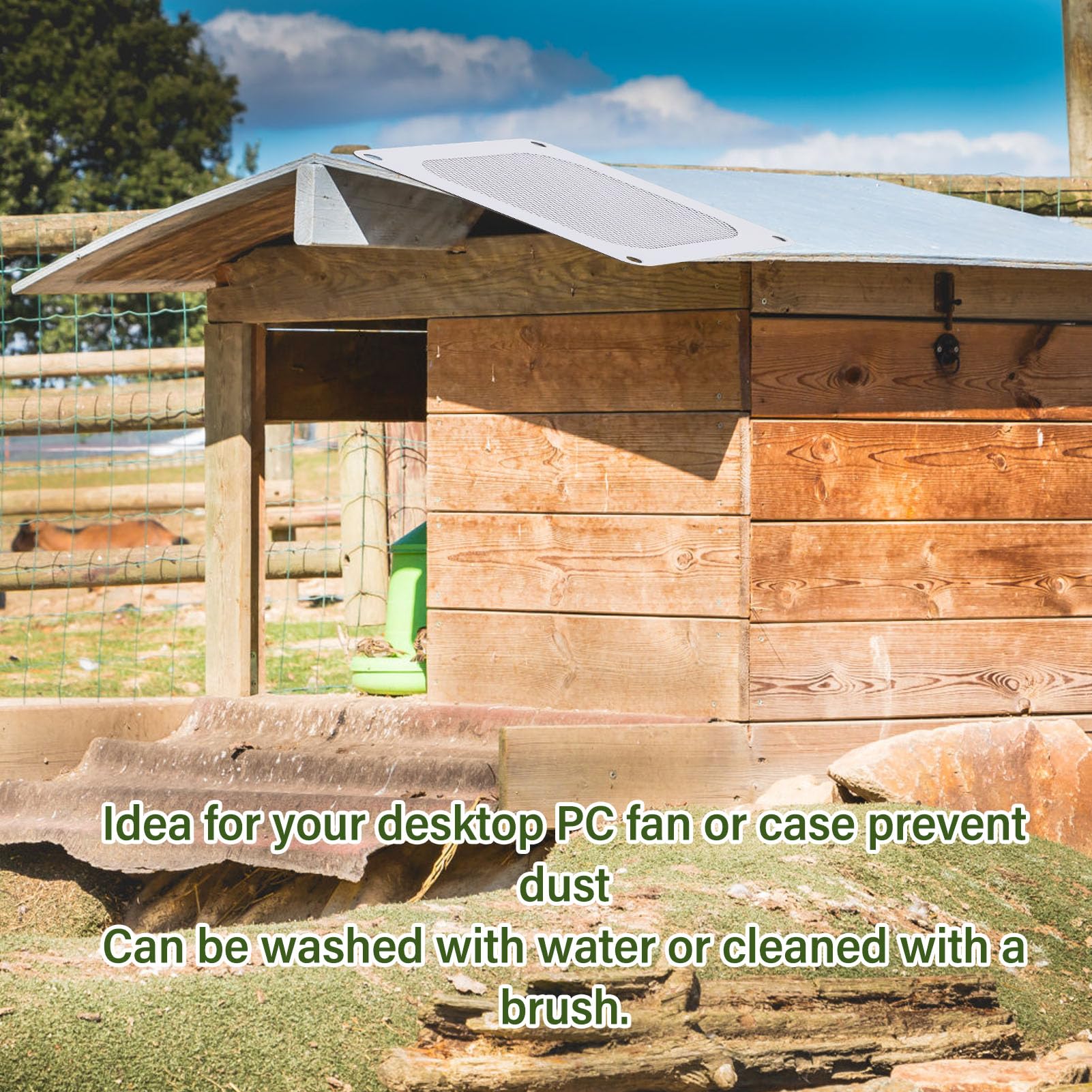 Vikye 82 x 82mm DIY PC Case Dust Mesh Filter, [ 4 Pack ] PVC Soft Dust Filter Cover with Magnetic Frame, PC Case Cover (White)