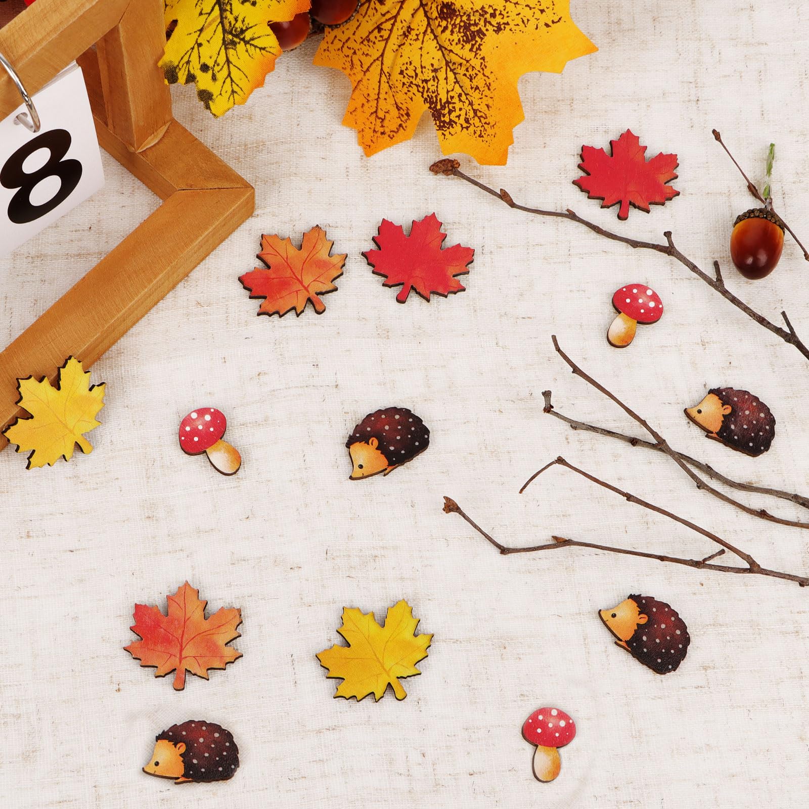 300 Confettis D'automne - Feuilles D'érable Et Citrouilles - Décoration De Table Pour Thanksgiving, Mariage, Anniversaire