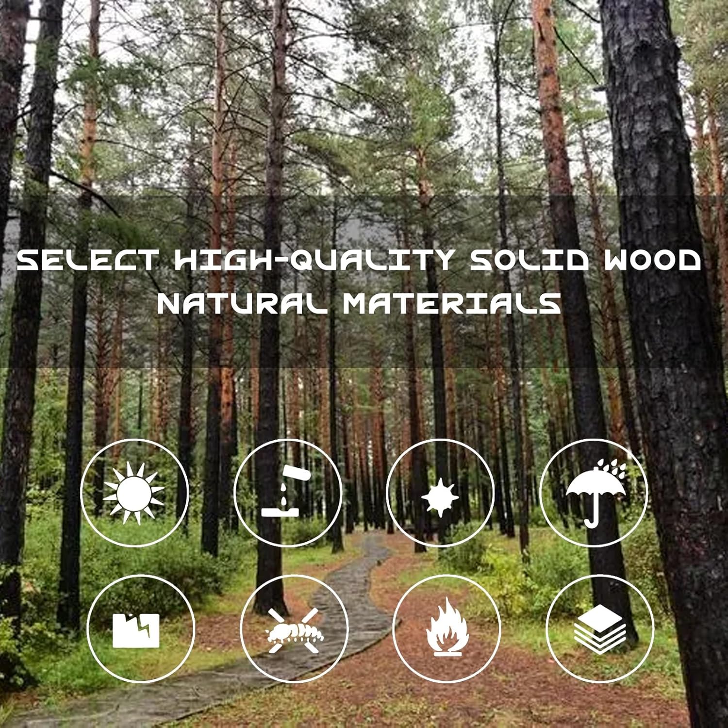 Durable Indoor & Outdoor Wood Bench - Anticorrosive Garden Seating with Galvanized Steel Tripods, Windproof & Rainproof, 100CM (39.3IN), Multiple Colors Available