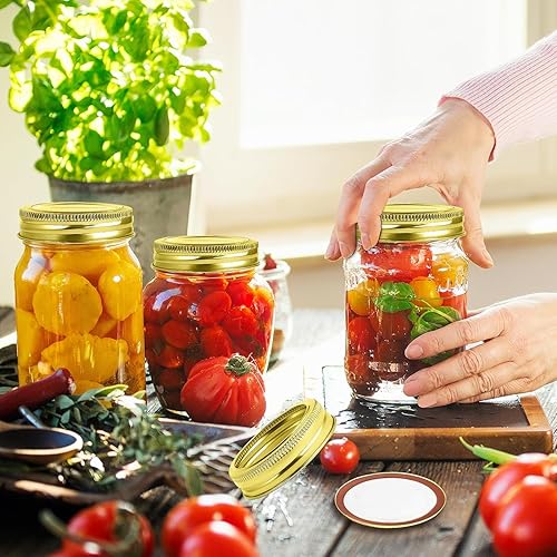 Miniatura 4 de American Raven Ball, Kerr Canning Lids Regular Mouth Silver- 150 Count Thickened Quality Universal Lids for Ball and Kerr Mason Jars, Leakproof