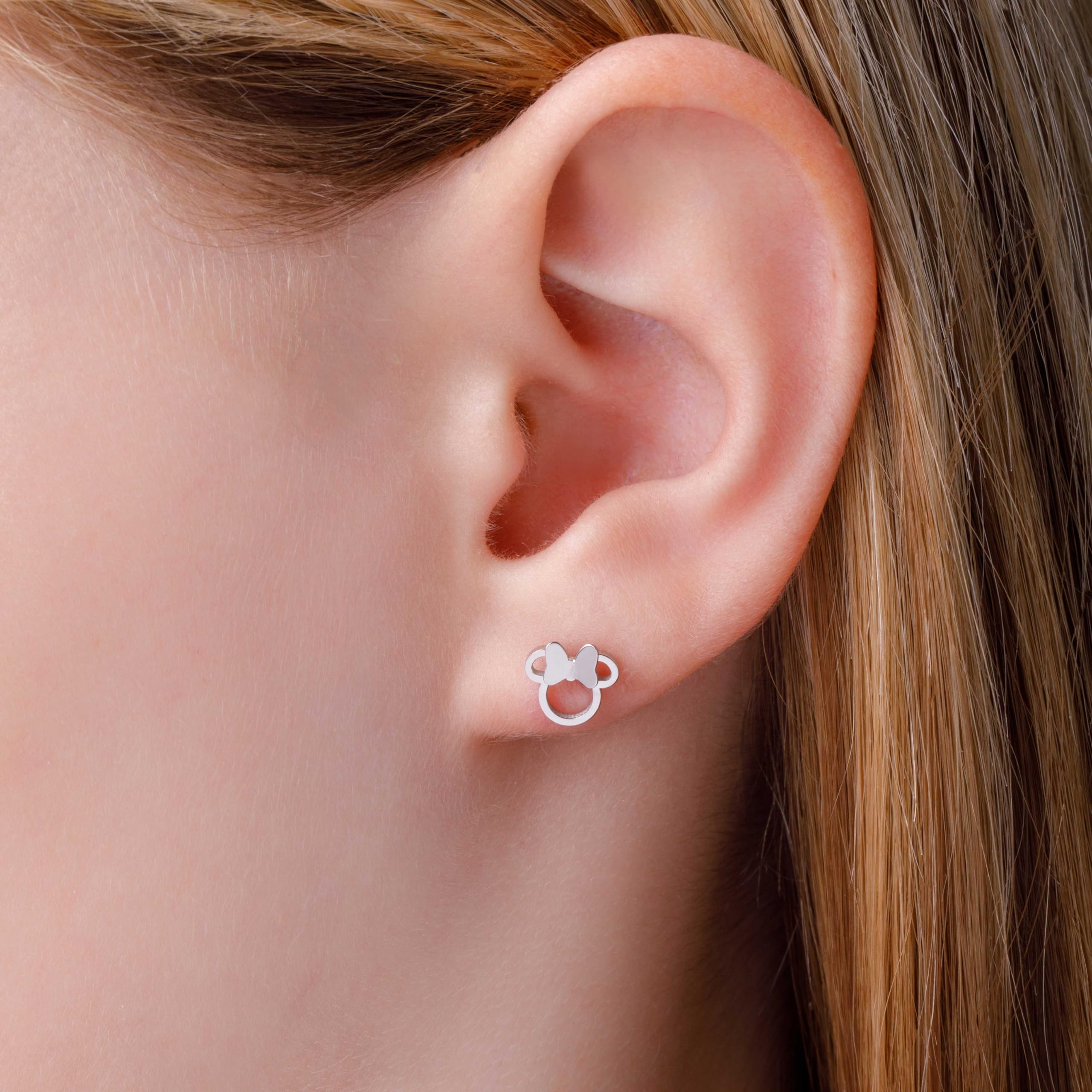 Disney Minnie Boucles d'Oreille Fille, Acier Inoxydable, taille unique, Bijoux Disney