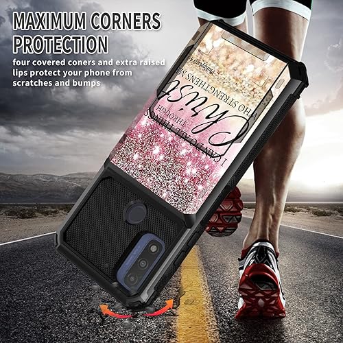 Miniatura 7 de FUYOCWE Funda tipo cartera para Motorola Moto G Pure con 5 tarjeteros funda abatible con diseño de I can do all things through Christ doble capa de