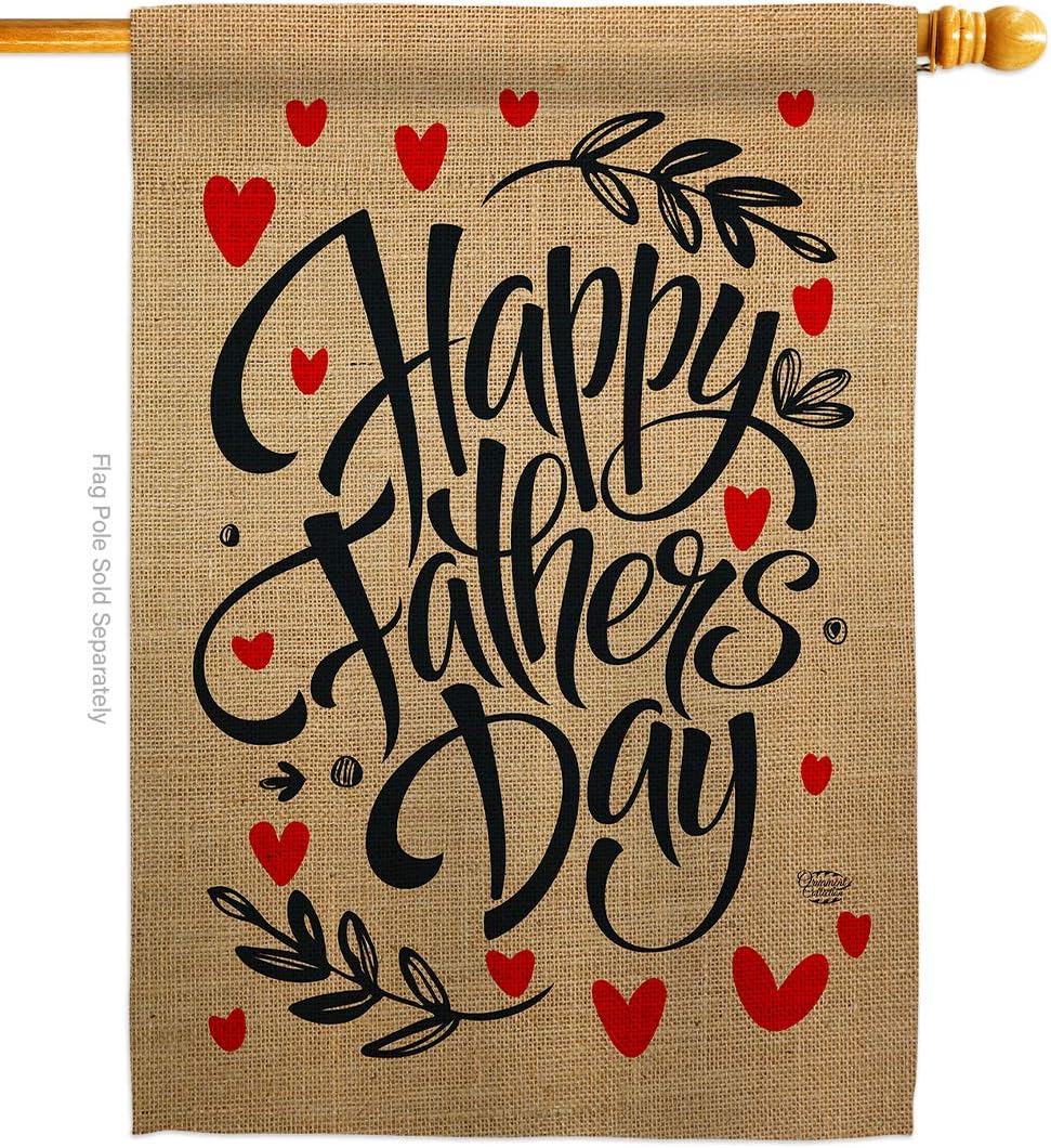 Special Father Day House Flag Family Dad Daddy Papa Grandpa Best Parent Sibling Relatives Grandparent Small Decorative Gift Yard Banner Made In USA 28 X 40