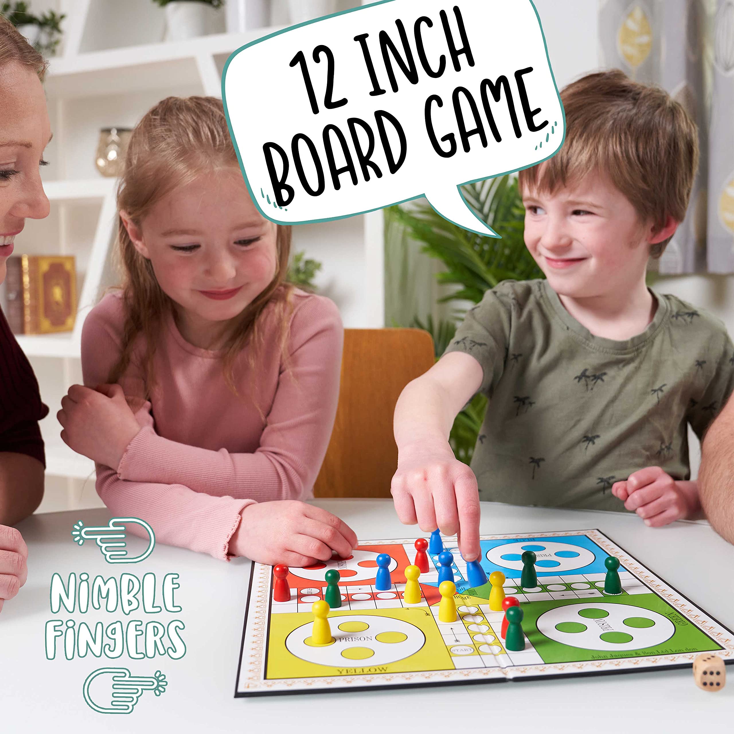Jaques of London Ludo Game Board Family Board Games for Kids