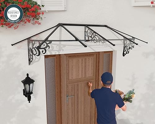 Miniatura 4 de Palram - Toldo Canopia Lily de 9 pies x 3 pies de policarbonato, aluminio y acero galvanizado de 105 pulgadas de largo para ventana, puerta, patio,